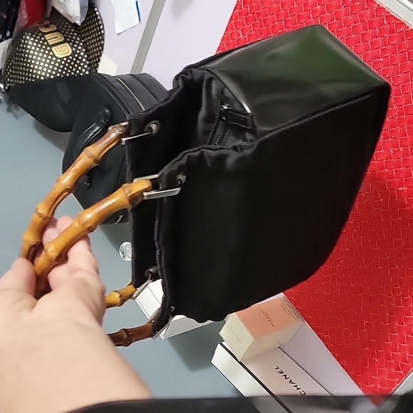 Gucci bamboo lambskin/nylon exterior - Picture 4 of 12